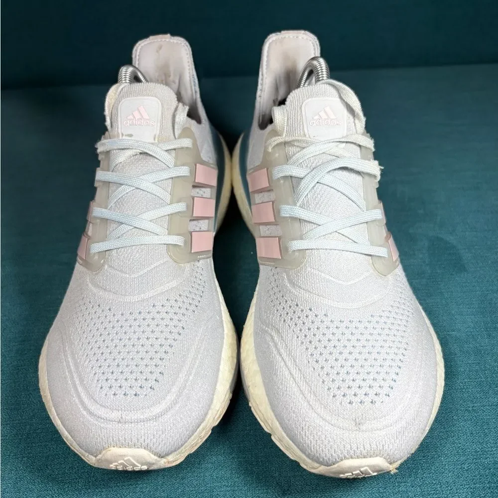 Adidas Ultraboost 21 Women's Running Shoes Sneakers Gray Blue Size 9.5